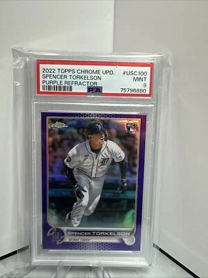 SPENCER TORKELSON 2022 Topps Rookie #USC100 PURPLE PSA 💎 MINT 9! 🔥🤌🏼⚾️ - Image 1 of 2