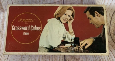 Scrabble Crossword Cubes Game Preowned Complete Vintage 1968 - Image 1 of 4