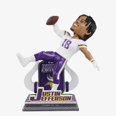 JUSTIN JEFFERSON Minnesota Vikings "THE CATCH" Bobblehead #/122 NIB! Cover