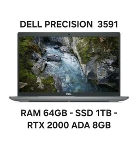 DELL PRECISION 3591 15,6" Ultra7 NVIDIA RTX2000 ADA 8GB, RAM 64GB SSD 1TB WIN11 - Foto 1 di 23