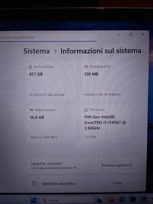 Hp Probook 640 G8 NUOVO!!! spedizione gratis!!!  Nuovo mai usato!!!!  - Immagine 1 di 4
