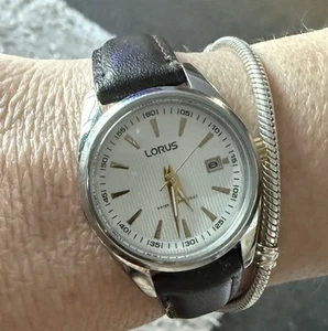 Lorus Ladies Watch Leather Strap New Battery Fitted 80m Waterproof Smart Dress - Picture 1 of 10