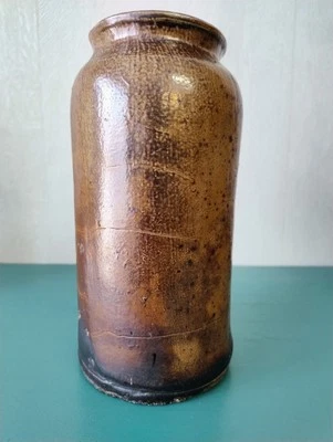 art populaire ancien Grand Pot En Grès - Photo 1/4