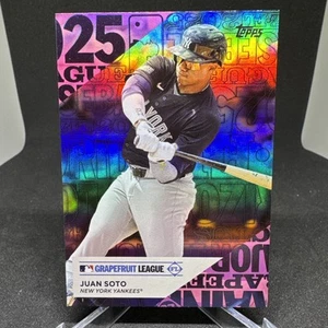 2025 Topps Series 1 Juan Soto Training Grounds Grapefruit League Pink Parallel - Picture 1 of 2