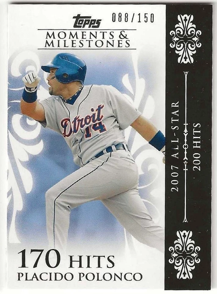 Tarjeta Topps Moments & Milestones 2008 Plácido Polanco éxitos paralelos #/150 Foto 1 de 1