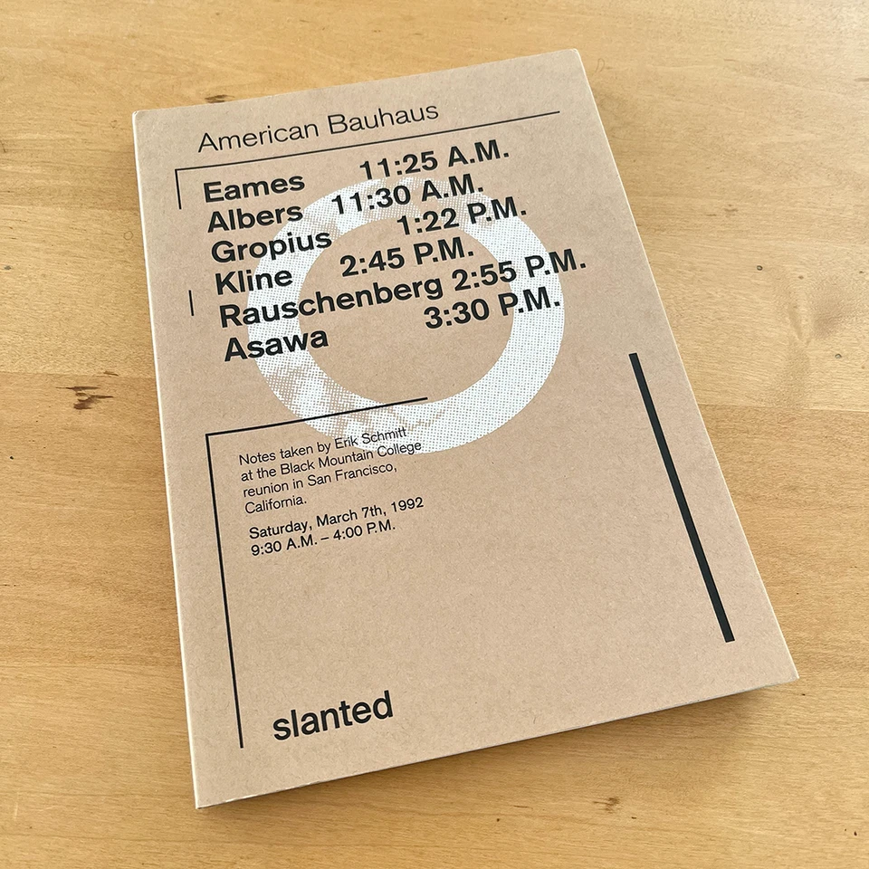 American Bauhaus: Erik Schmitt, Slanted Publishers, 1st Edition, Germany, 2022 - Image 1 of 4