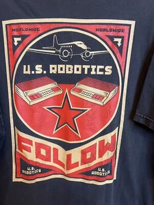 Vintage U.S. Robotics The Movement Grafik Logo schwarz Hemd Herren Größe X-Large - Bild 1 von 7