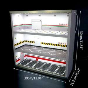 Diecast Model Car Display Case &LED Light For 1:64 3-Layer Model Display Cabinet - Picture 1 of 17