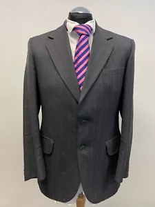 CHAQUETA/BLAZER TRAJE DAKS VINTAGE PURA LANA NUEVA A RAYAS GRIS TALLA 40R EC (0007) - Imagen 1 de 7