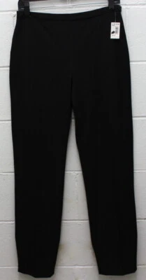 Pantalones de vestir elásticos para mujer Rena Rowan PETITE cremallera lateral negros talla 10P nuevos Foto 1 de 4