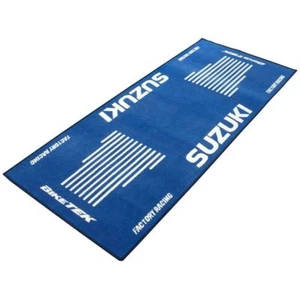 BikeTek Series 3 Garage Mat Suzuki Logo 190 X 80cm Motorcycle Workshop Garage - Picture 1 of 2