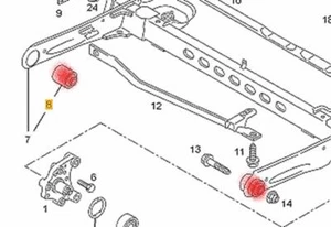 PARA VAUXHALL VIVARO 2001- 1 X CASQUILLO DE MONTAJE DE VIGA DEL EJE DELANTERO CALIDAD PREMIUM - Imagen 1 de 2
