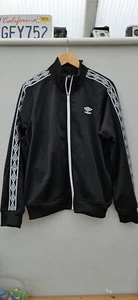 Vintage Umbro Black Polyester Full Zip Track Jacket Youth XL - Picture 1 of 7