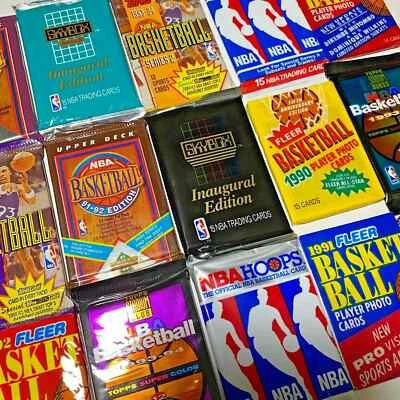  LOT: 50+ VINTAGE Unopened Basketball Cards in Factory Sealed Packs!!!  - Image 1 of 3