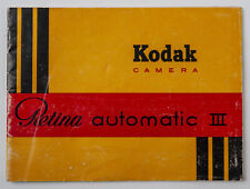 Bedienungsanleitung Kodak Retina automatic III 3 Kodak Kamera instruction 
