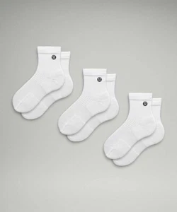 Lululemon Daily Stride Quarter Socks 3 Pack Women’s L White - Picture 1 of 5