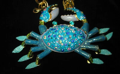 COLLAR BETSEY JOHNSON CRABBY COUTURE CANGREJO GRANDE CON DECLARACIÓN BLING Foto 1 de 4