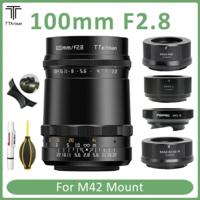 TTArtisan 100mm F2.8 Soap Bubble BOKEH Lens for Sony Canon Nikon Fuji Leica M42  - Image 1 of 4