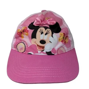 Disney Girl's Strapback Hat Pink OSFM Graphic Minnie Mouse 3D Bow Cotton - Picture 1 of 10