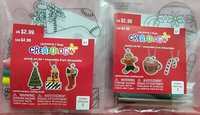  Arte artesanal retráctil de Navidad 2 kits medias de árbol candycane pan de jengibre Foto 1 de 4