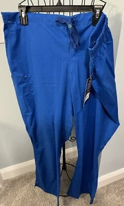 Wonder Flex Wink Womens Ladies Scrub Bottoms Royal Blue 3XT 3X Tall pants 5308 - Picture 1 of 11