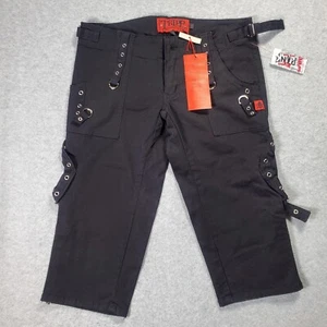 Tripp NYC Daang Goodman Black Shorts 3/4 Pants Size 3 Goth Punk Metal - Picture 1 of 13