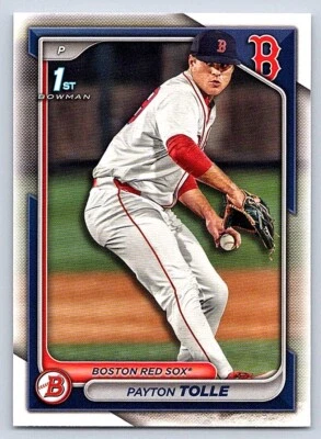 PAYTON TOLLE  RED SOX   RC 1st card  2024 BOWMAN DRAFT #BD-63 - Image 1 of 2