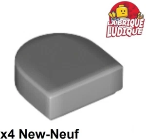Lego 4X Tile Round Half Circle Smooth 1X1 Gray/Light B Gray 24246 - Picture 1 of 1