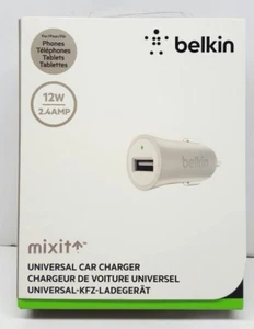 Belkin MIXIT Metallic 2.4A USB Car Charger Silver K6 - Picture 1 of 3