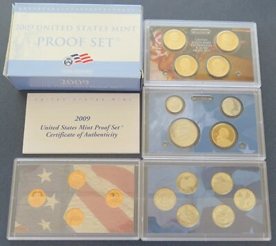 2009 S US Mint Clad Proof Set, Original Box & COA - Image 1 of 4