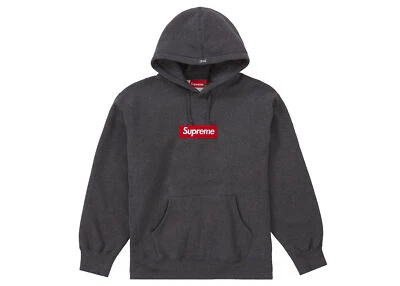 Новый Supreme коробка логотип BOGO с капюшоном толстовка (FW21) уголь размер большой - Изображение 1 из 4
