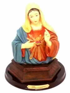 Autentica Statua Cuore Immacolato di Maria Collezione Bareggio 8" Made in Italy - Foto 1 di 5