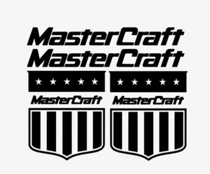MasterCraft Boote weißer Aufkleber ABZIEHBILD für Wakeboard 4 insgesamt! - Bild 1 von 3
