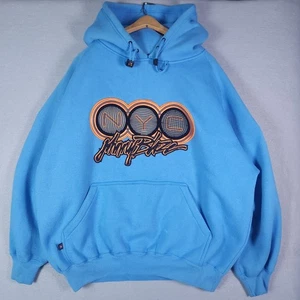 Vintage Johnny Blaze Hoodie Mens XL Blue Y2K Wu Tang Method Man 90s Hip Hop - Picture 1 of 8