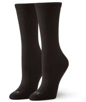 Hue Womens One Size Fits Most 2 Pack Super Soft Crew Socks in Black U20742 699 - Image 1 of 4