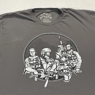 Camisa Estilo Grunt Para Hombres 2XL Gris Carbón Táctica Militar Gráfico Patriótico Foto 1 de 4