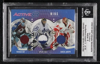 2002 ITG Be A Player Ultimate Memorabilia 3rd Edition /30 Patrick Roy Ed Belfour - Image 1 of 2