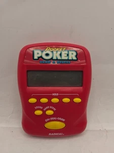 Radica Pocket Poker Draw and Deuces Electronic Handheld Game 1997 Tested Works - Picture 1 of 4