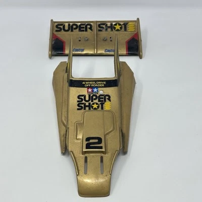 Vintage Tamiya Super Shot Body Shell + Wing Only Gold - Image 1 of 4