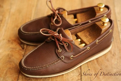 Timberland Cuero Marrón Barco Cubierta Zapatos Para Hombre UK 10 US 10.5 W EU 44 Foto 1 de 4