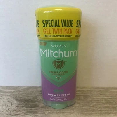 Lote de 2 gel antitranspirante/desodorante Mitchum para mujer ducha fresco 3,4 OZ cada uno Foto 1 de 3
