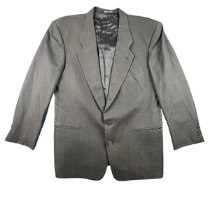 Mani By Giorgio Armani Blazer Mens 44R Vintage Jacket Sport Coat Gray Wool - Picture 1 of 14