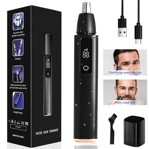 Recortadora de Pelo de Oreja y Nariz USB Recargable con Pantalla LED Recortadora de Nariz para Hombres - Imagen 1 de 9