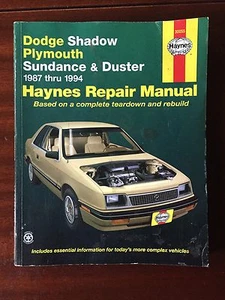 Dodge Shadow Plymouth Sundance & Duster Haynes 1987-1994  Repair Manual 30055 - Bild 1 von 2