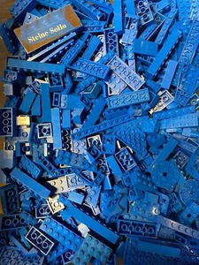 Lego ® 100 blaue Steine - blue - Fliesen, Basic, Platten  blau - Bild 1 von 2