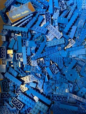 Lego ® 100 blaue Steine - blue - Fliesen, Basic, Platten  blau - Bild 1 von 2
