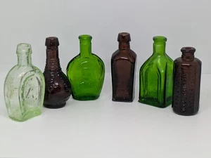 Konvolut 6 Vintage Glas Miniatur Bitter/Medizin Flaschen - Bild 1 von 12