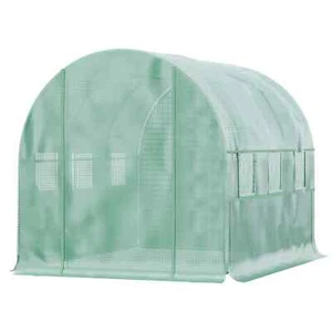 Invernadero Walk-in Polytunnel con paredes laterales enrollables, UV-re - Imagen 1 de 11