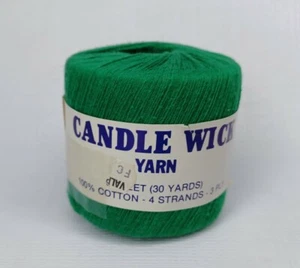 Rauch Industries Candle Wick Yarn Cotton 30 Yards Green 1 Skein - Bild 1 von 8