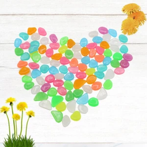 100PCS Luminous Gravels Glow The Beads Glowing Pebbles Glowing Cobblestone - Picture 1 of 11